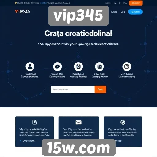 Overview das funcionalidades do site vip345